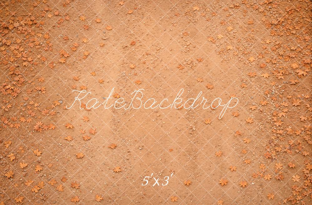 Kate Fall Maple Leaves Floor Printed Backdrop Designed by Emetselch