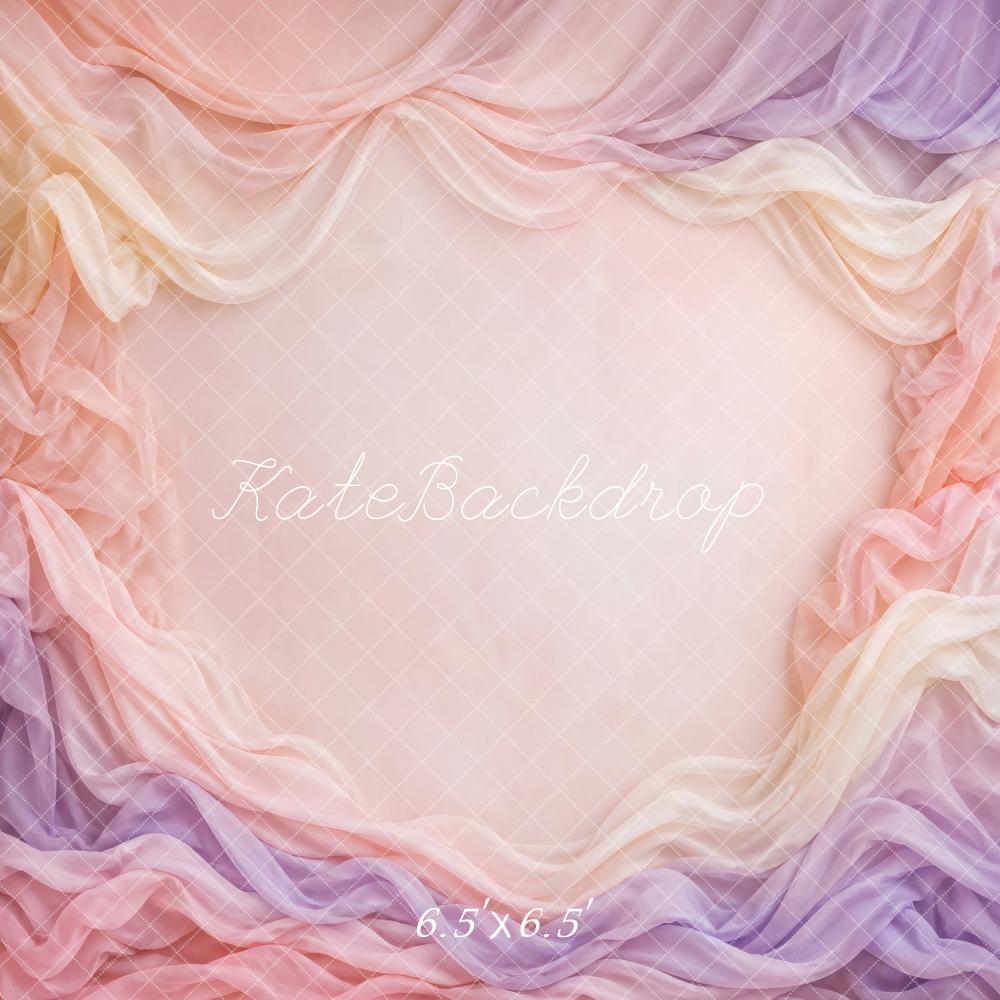 Kate Newborn Fabric Drapes Pastel Sheer Printed Backdrop Designed by Vertigo Productions