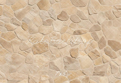 Kate Beige Stone Texture Floor Printed Backdrop Designed by Emetselch