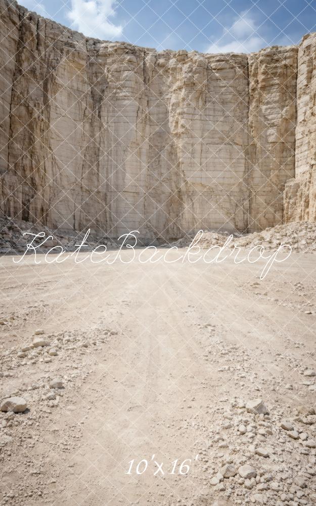 Kate Sweep Rocky Cliff Desert Floor Printed Backdrop Designed by Vertigo Productions