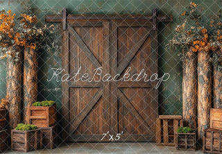 Fondo de puerta de granero rústico del Día del Padre diseñado por Mini MakeBelieve