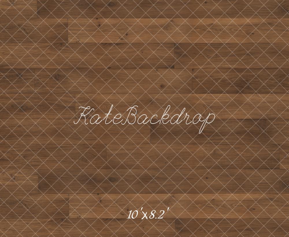 Kate Brown Wood Floor Printed Backdrop Designed by Kate Image
