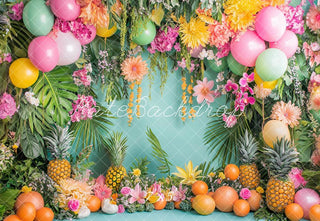 Cake Smash Tropische Vruchten Bloemen Foto Achtergrond Designed by Ashley Paul