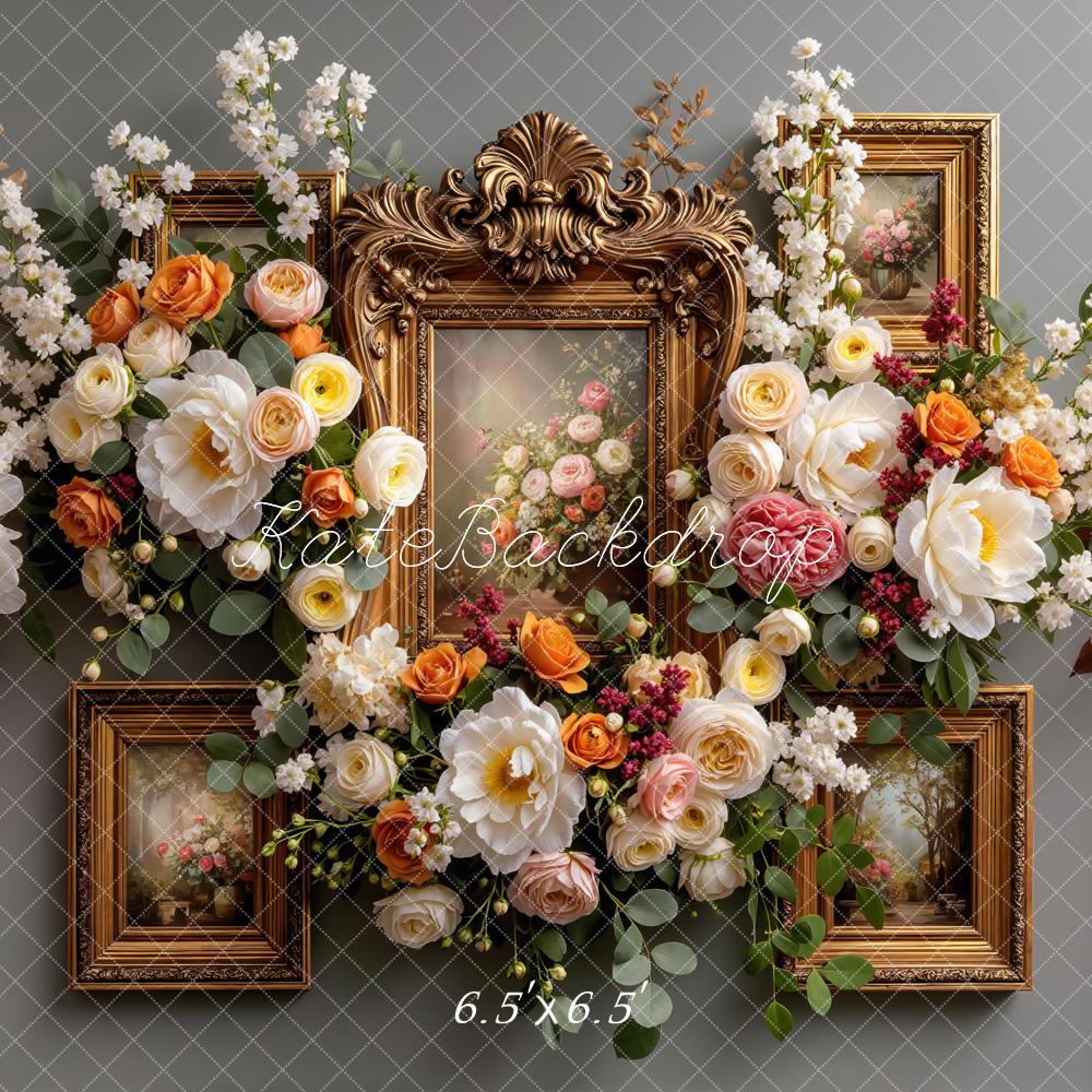 Kate Fall Floral Frame Wall Backdrop Designed by Mini MakeBelieve