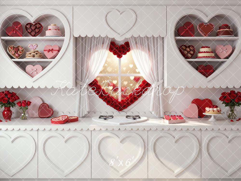 Kate Valentine's Day Heart Shelves Dessert Table Backdrop Designed by Mini MakeBelieve