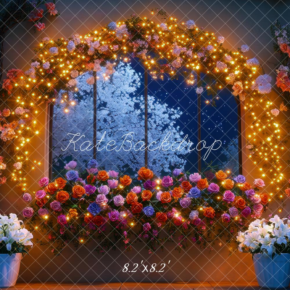 Arco di Fiori Sognante per Finestra Luce Notturna Designed by Mini MakeBelieve