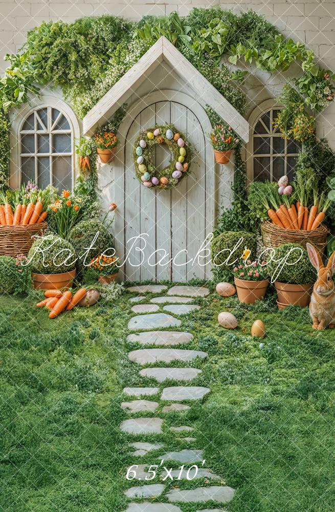 Whimsical Garden Cottage Spring Backdrop