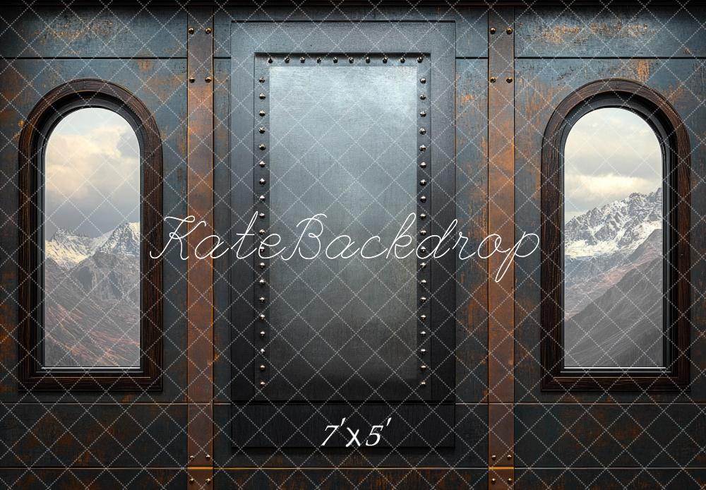 Industrial Steel Panel Riveted Backdrop