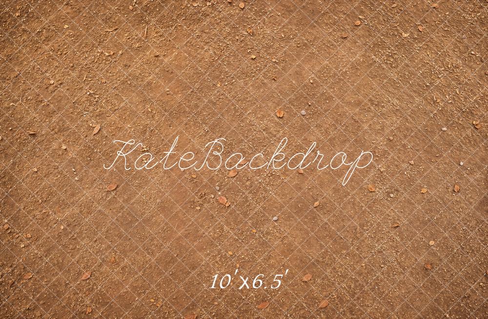Kate Brown Dirt Ground Pebble Texture Floor Printed Backdrop Designed by Kate Image