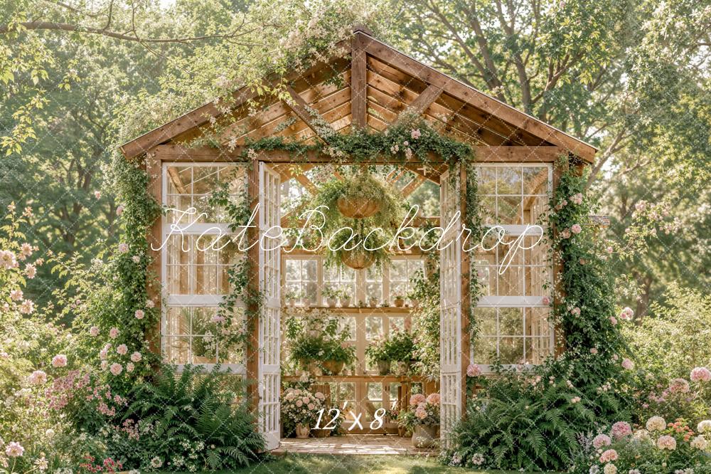 Kate Summer Greenhouse Flower Arch Garden Printed Backdrop Designed by Emetselch