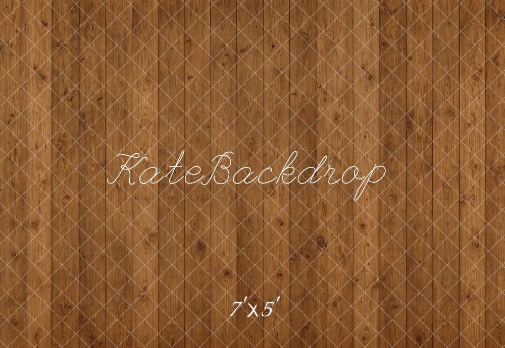 Kate Brown Wood Plank Floor Printed Backdrop Designed by Emetselch