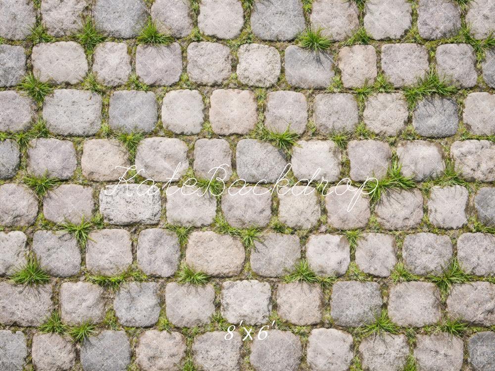 Kate Cobblestone Grass Floor Printed Backdrop Designed by Vertigo Productions