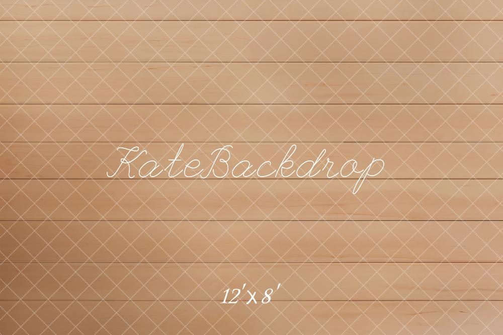 Kate Light Wood Plank Floor Printed Backdrop Designed by Kate Image