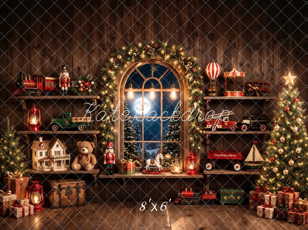 Kate Christmas Window Garland Toys Christmas Tree Printed Backdrop Designed by Emetselch