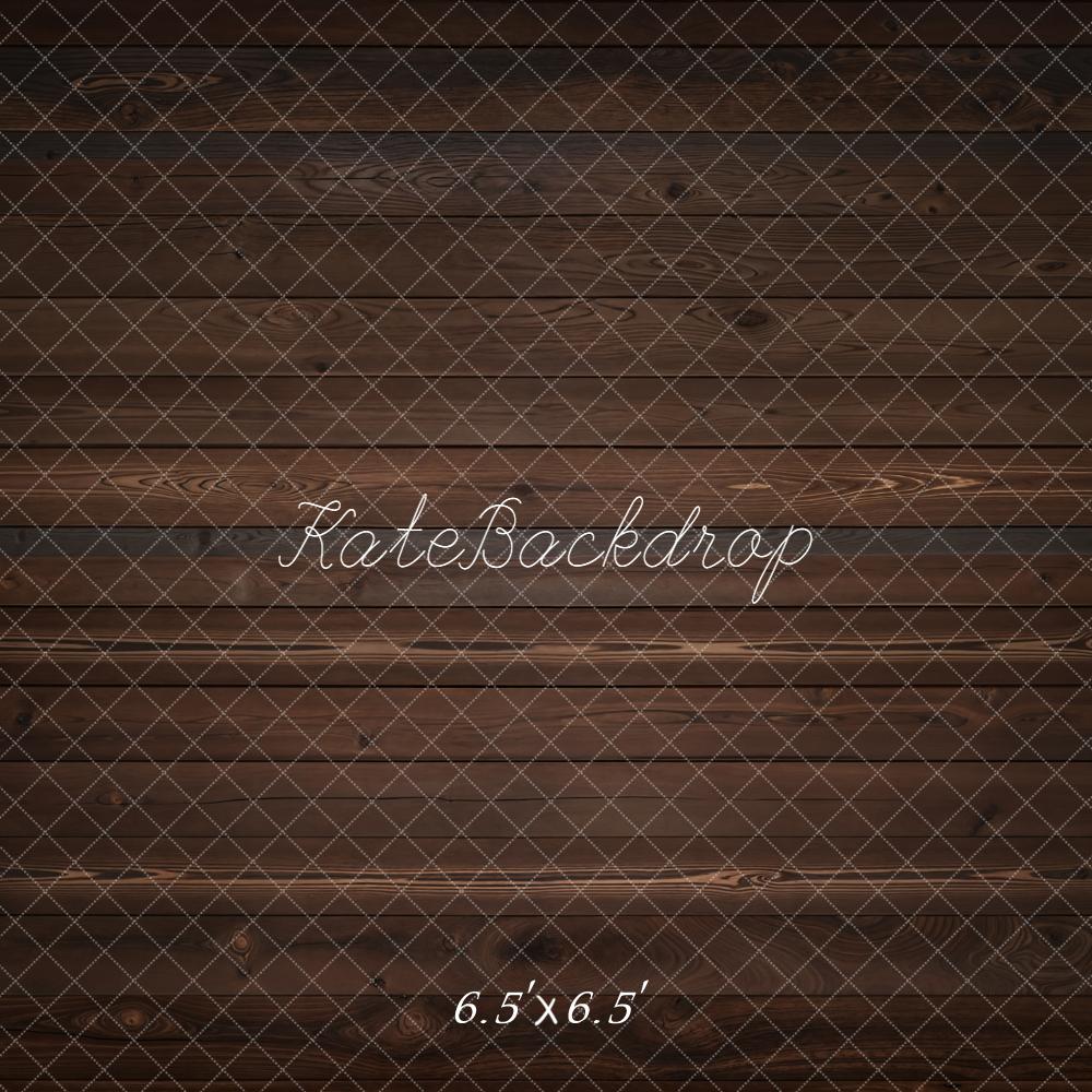 Kate Dark Brown Wood Plank Floor Backdrop Designed by Kate Image
