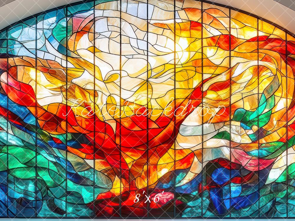 Kate Abstract Stained Glass Window Backdrop Designed by Mini MakeBelieve