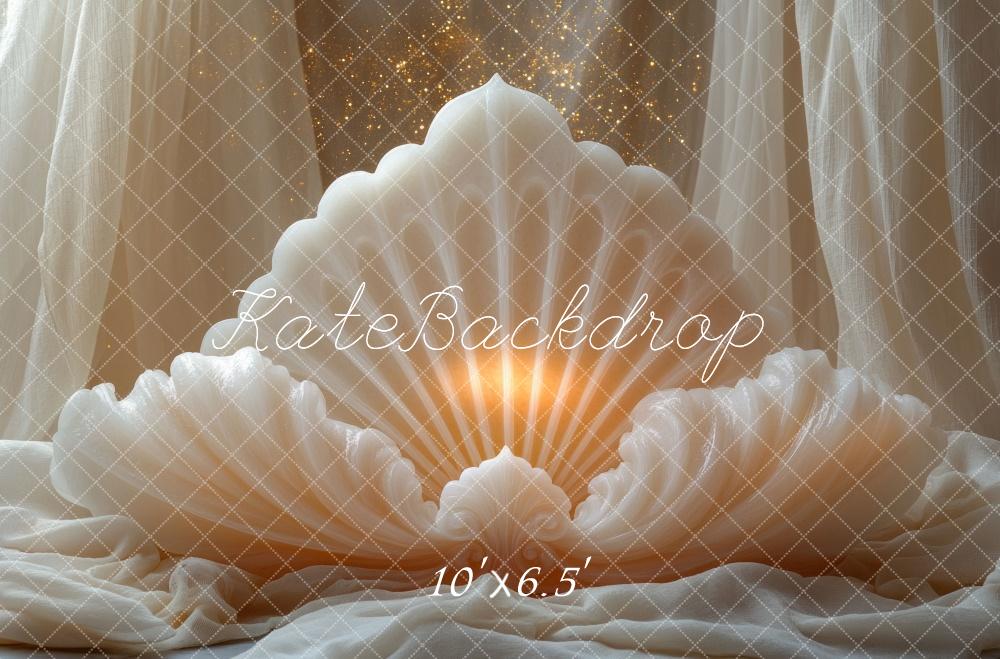 Kate Seashell Elegant Glow Backdrop Designed by Mini MakeBelieve