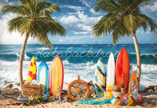 Tableros de Surf de Verano Playa Sol de Fondo Diseñado por Emetselch