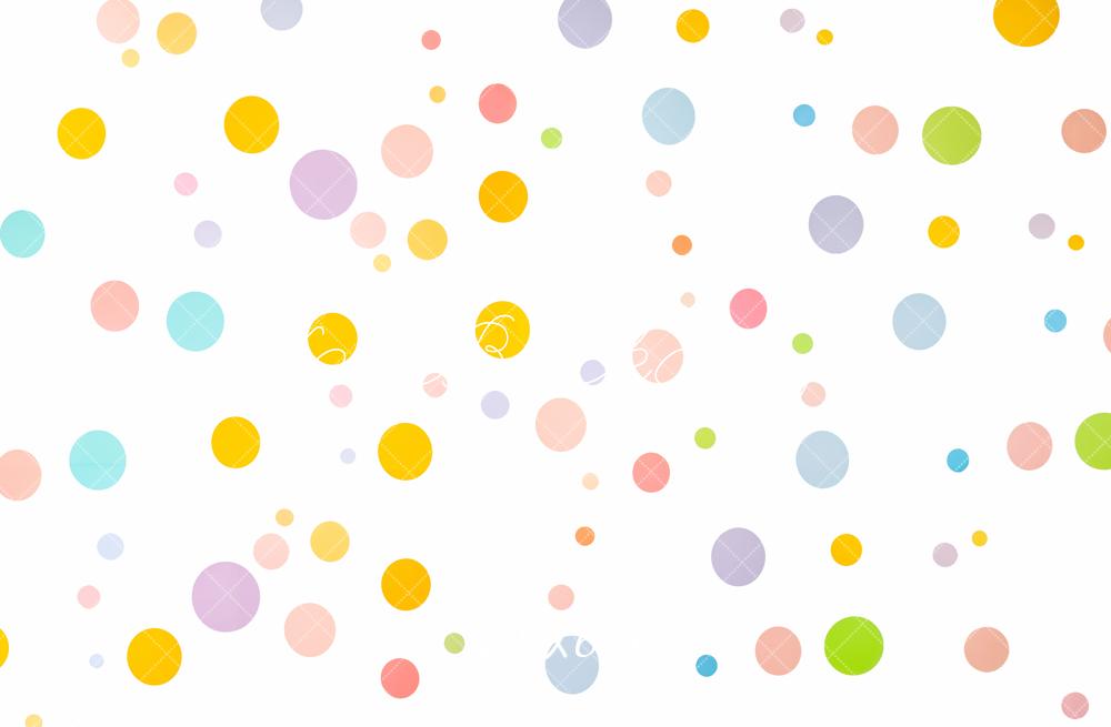 Kate Colorful Polka Dot Pattern Floor Backdrop Designed by Emetselch