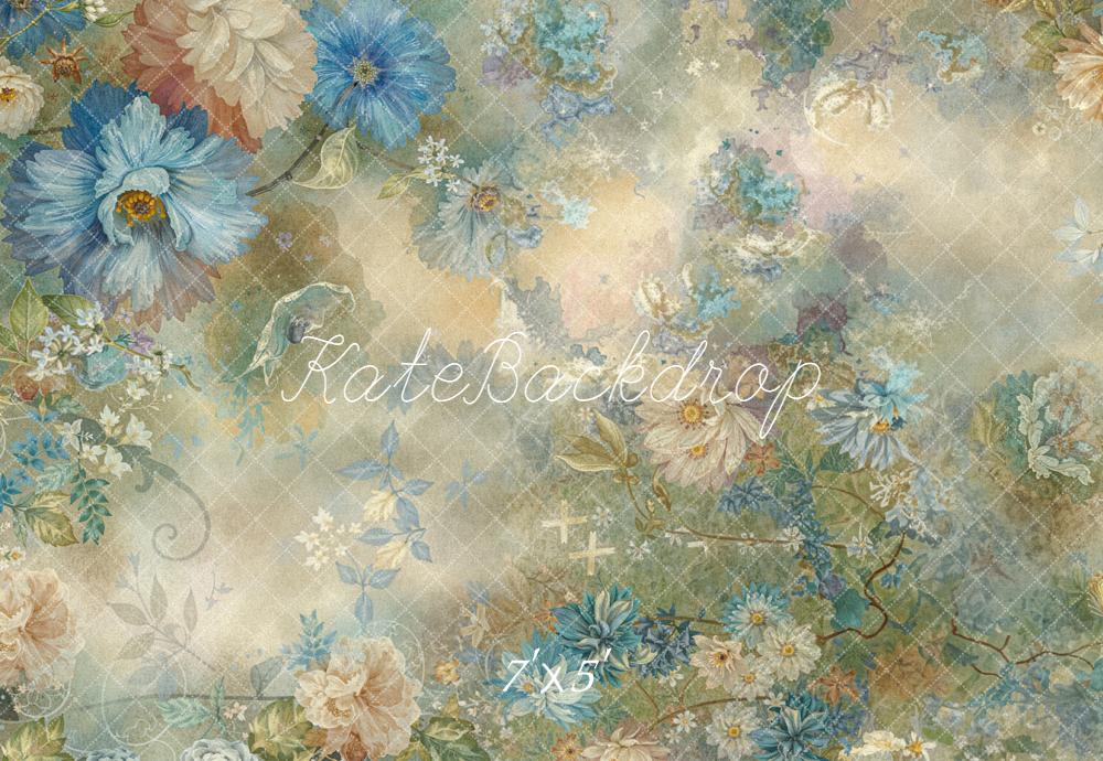 KBPA 2025 Kate Fine Art Blue Floral Abstract Texture Backdrop Designed by Emetselch