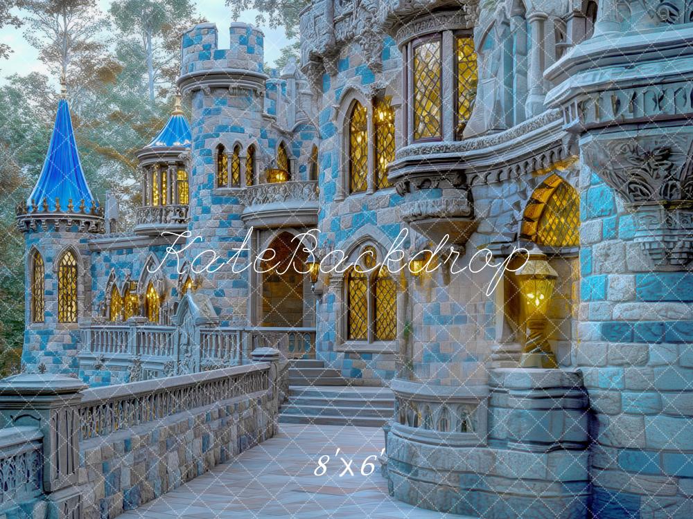 Fairy Tale Castle Night Foto Achtergrond Designed by Mini MakeBelieve