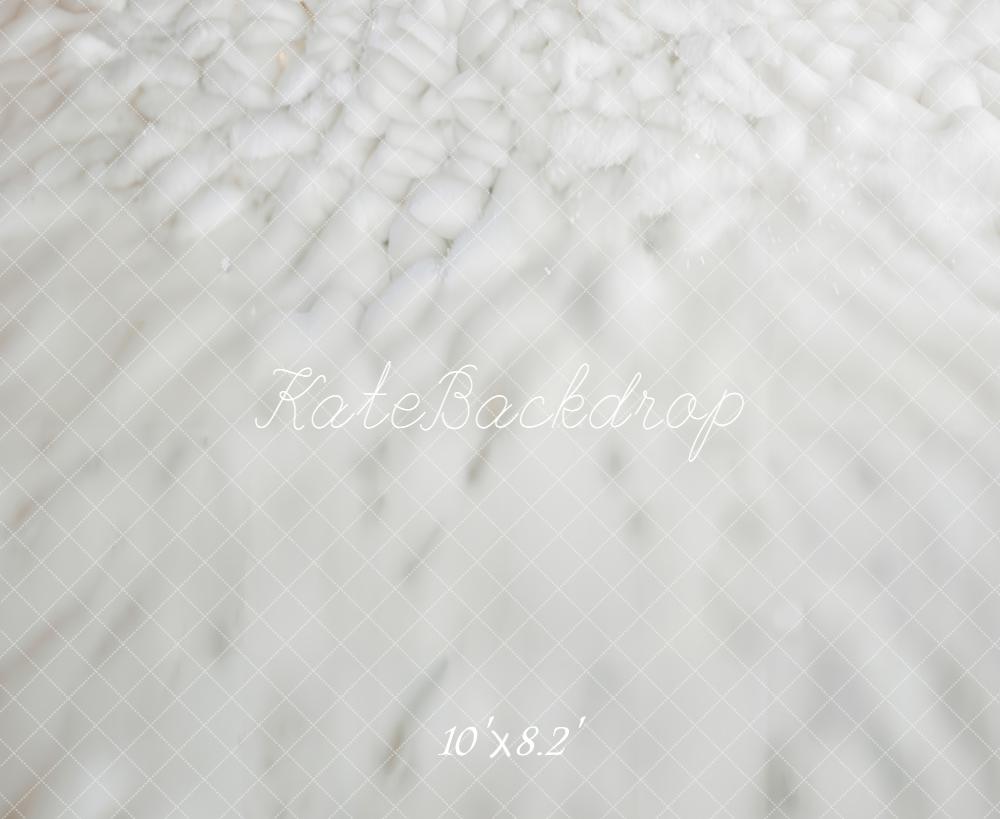 Kate White Snowy Texture Floor Backdrop Designed by Emetselch