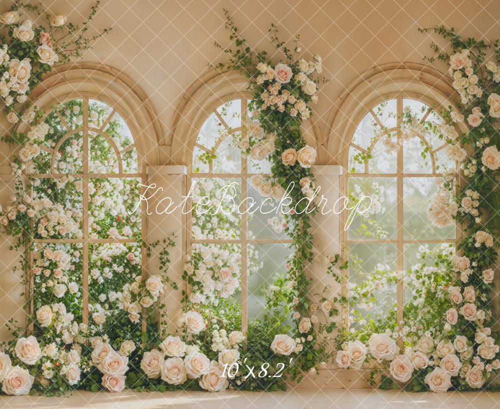 TEST Kate Spring Flower Arch Window Roses Backdrop Designed by Emetselch