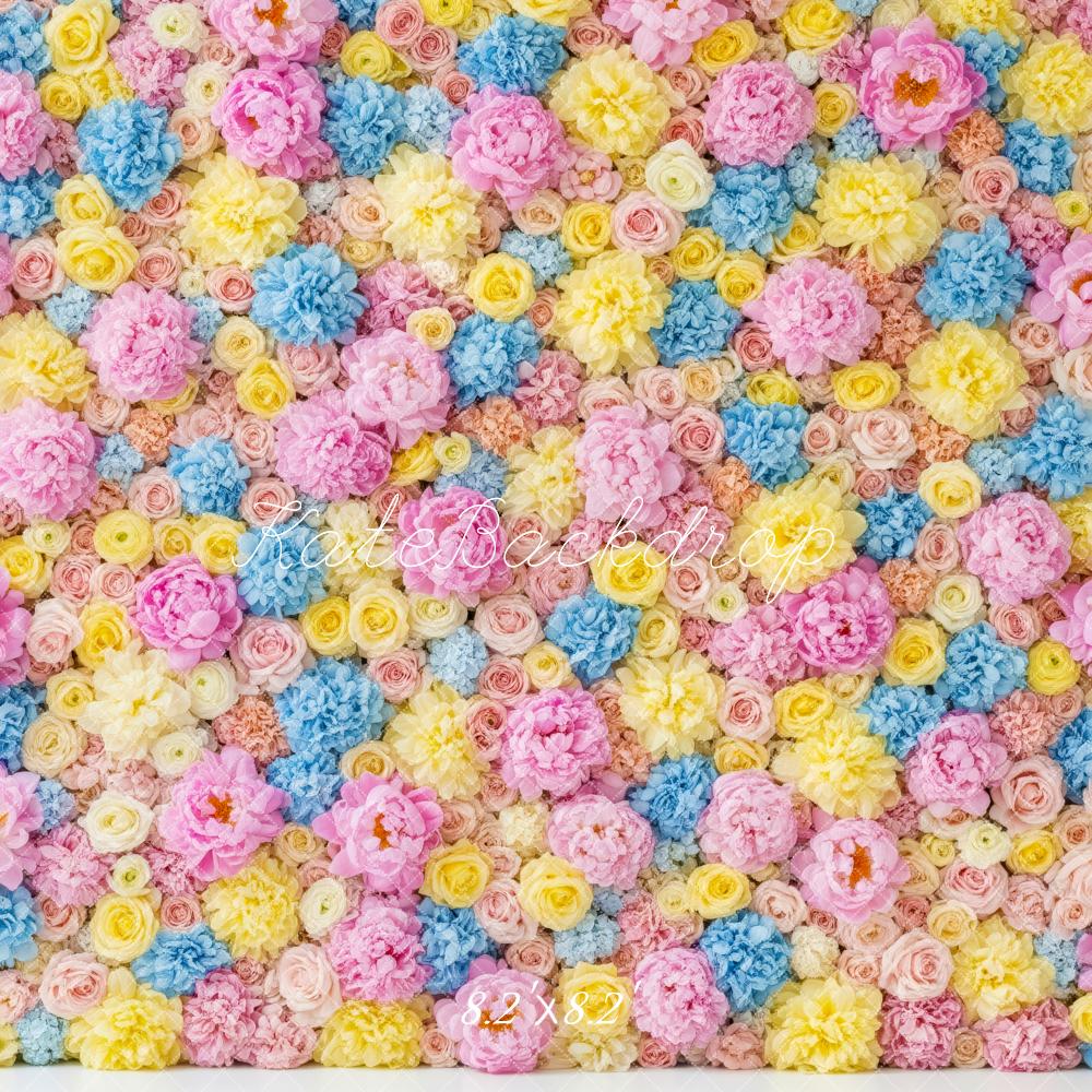Kate Spring Pastel Flower Wall Roses Peonies Backdrop Designed by Patty Roberts