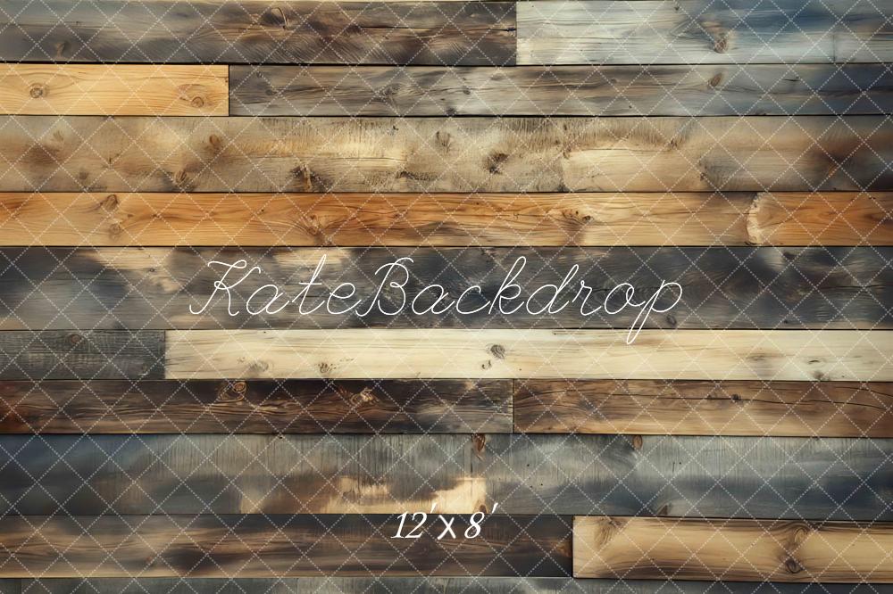 Kate Rustic Wood Plank Wall /Floor Backdrop Designed by Mini MakeBelieve