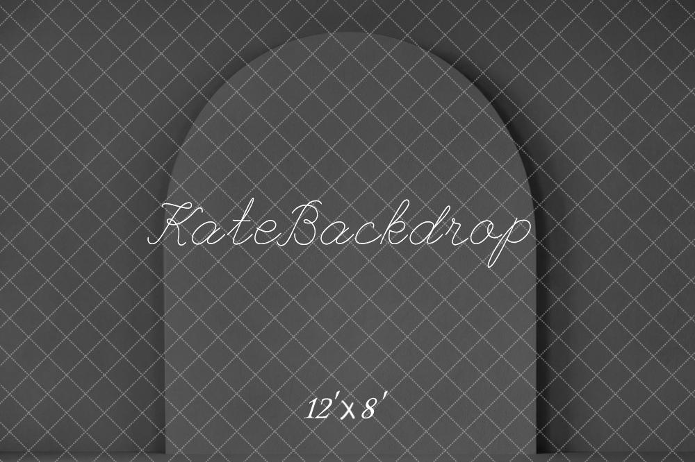 Kate Minimalist Gray Arch Shapes Printed Backdrop Designed by Kate Image