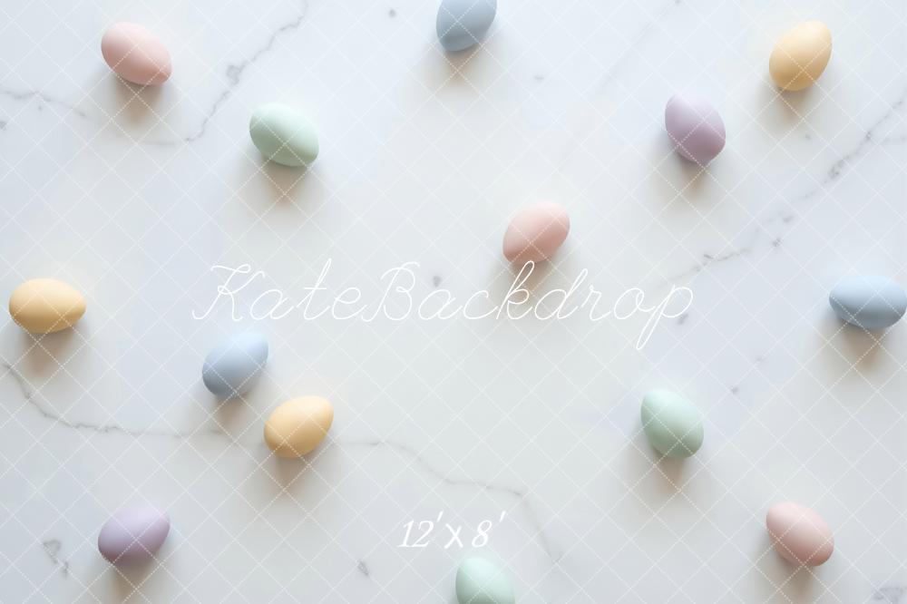 Kate Easter Pastel Eggs Marble Floor Backdrop Designed by Mini MakeBelieve