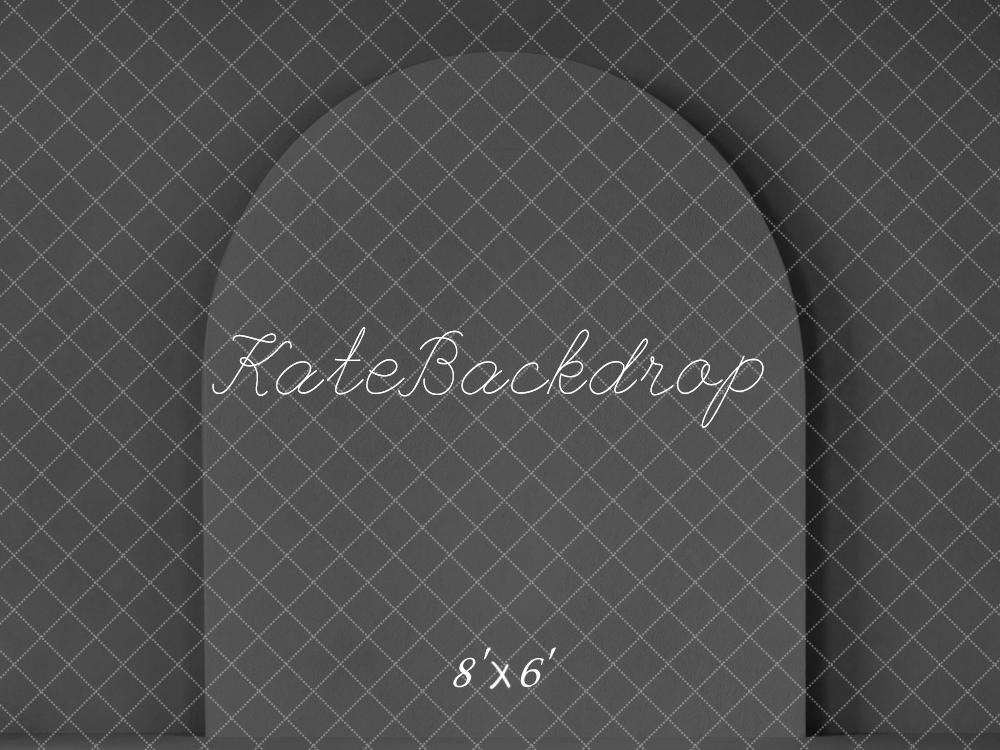 Kate Minimalist Gray Arch Shapes Printed Backdrop Designed by Kate Image