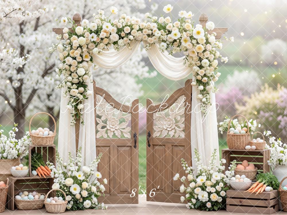 Kate Easter Bunny Flower Arch Rustic Gate Backdrop Designed by Mini MakeBelieve