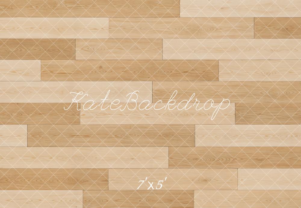 Kate Tan Wood Plank Floor Printed Backdrop Printed Backdrop Designed by Kate Image