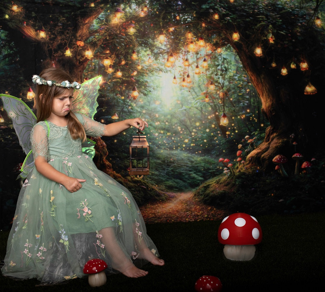 Tema del Bosco Fiabesco Luci Funghi Fondale Designed by Emetselch