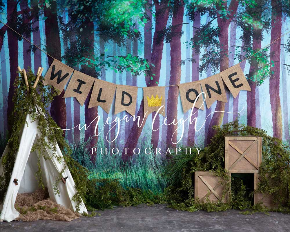 Kate Summer Forest Backdrop Wild One Designed by Megan Leigh Photography  (only ship to Canada)