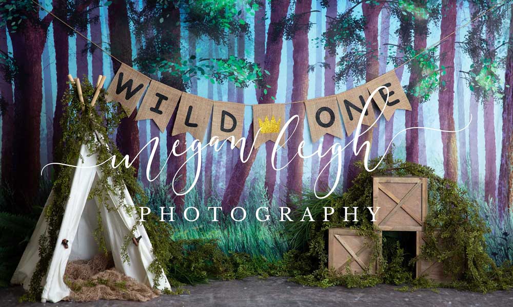 Kate Summer Forest Backdrop Wild One Designed by Megan Leigh Photography  (only ship to Canada)