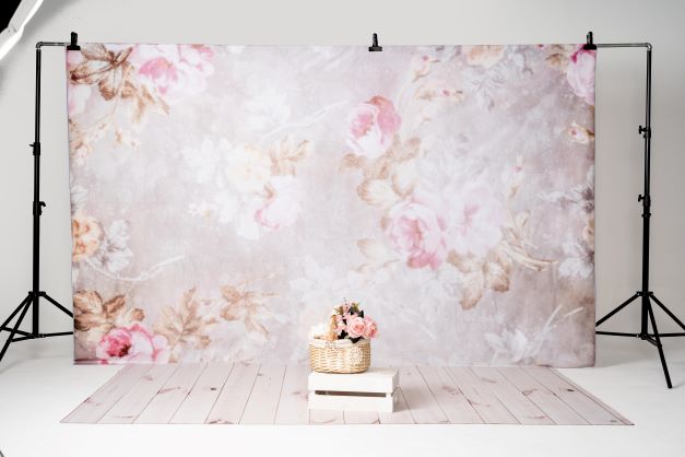 RTS Kate Retro Blurry Bokeh Florals Backdrop for Photography Designed by JFCC