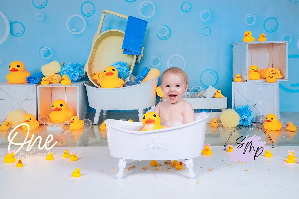 Kate Little Duck Baby Shower Cake Smash Backdrop Designed by Emetselch
