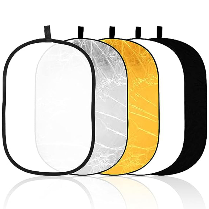 5-In-1 Light Reflector Oval For Studio Disc