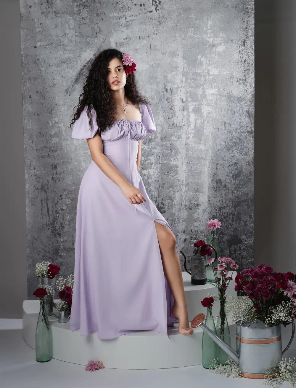 Kate Hand Painted Abstract Texture Bright Gray White Spray Backdrops