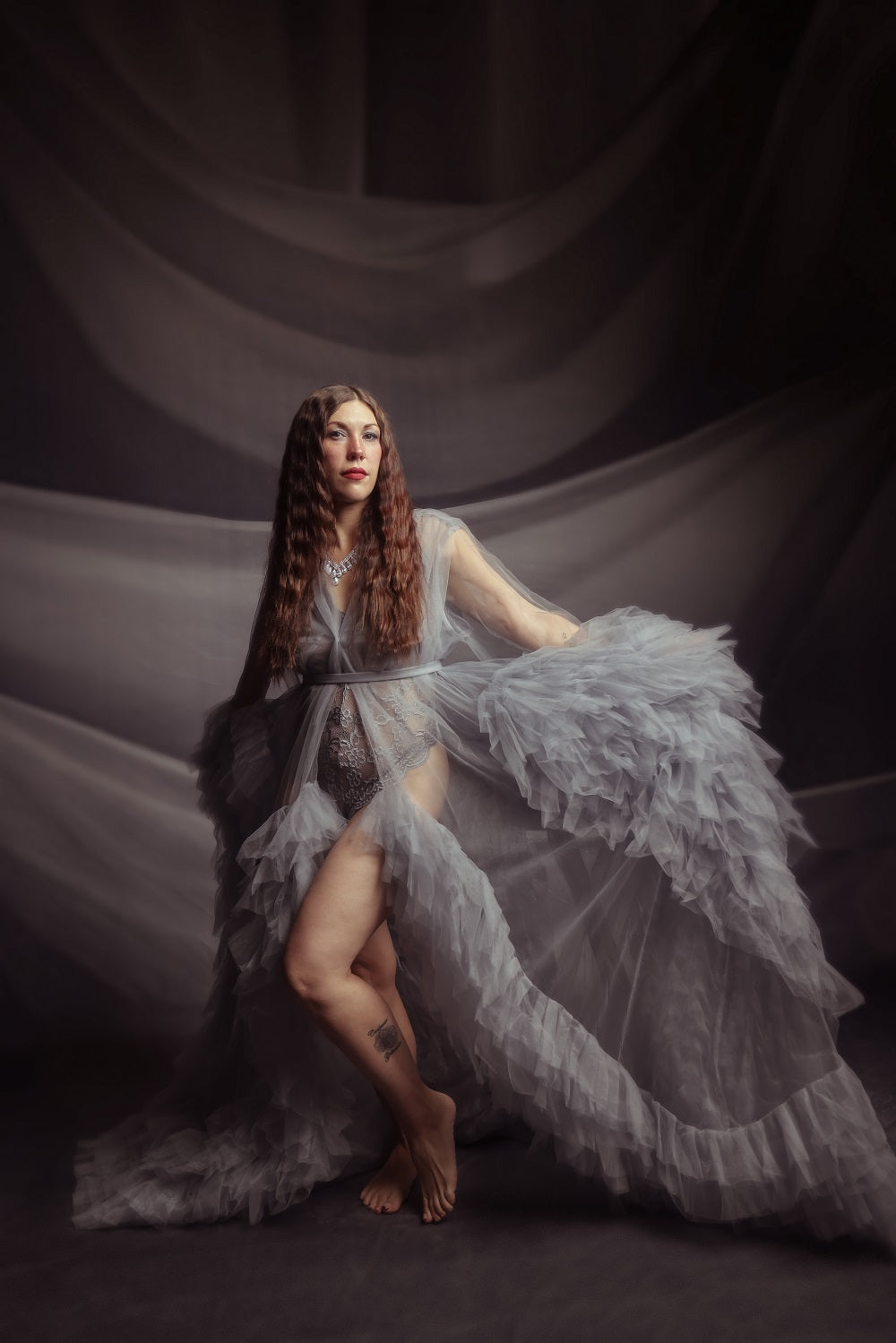 Kate Gray Draped Abstract Backdrop Designed by Emetselch