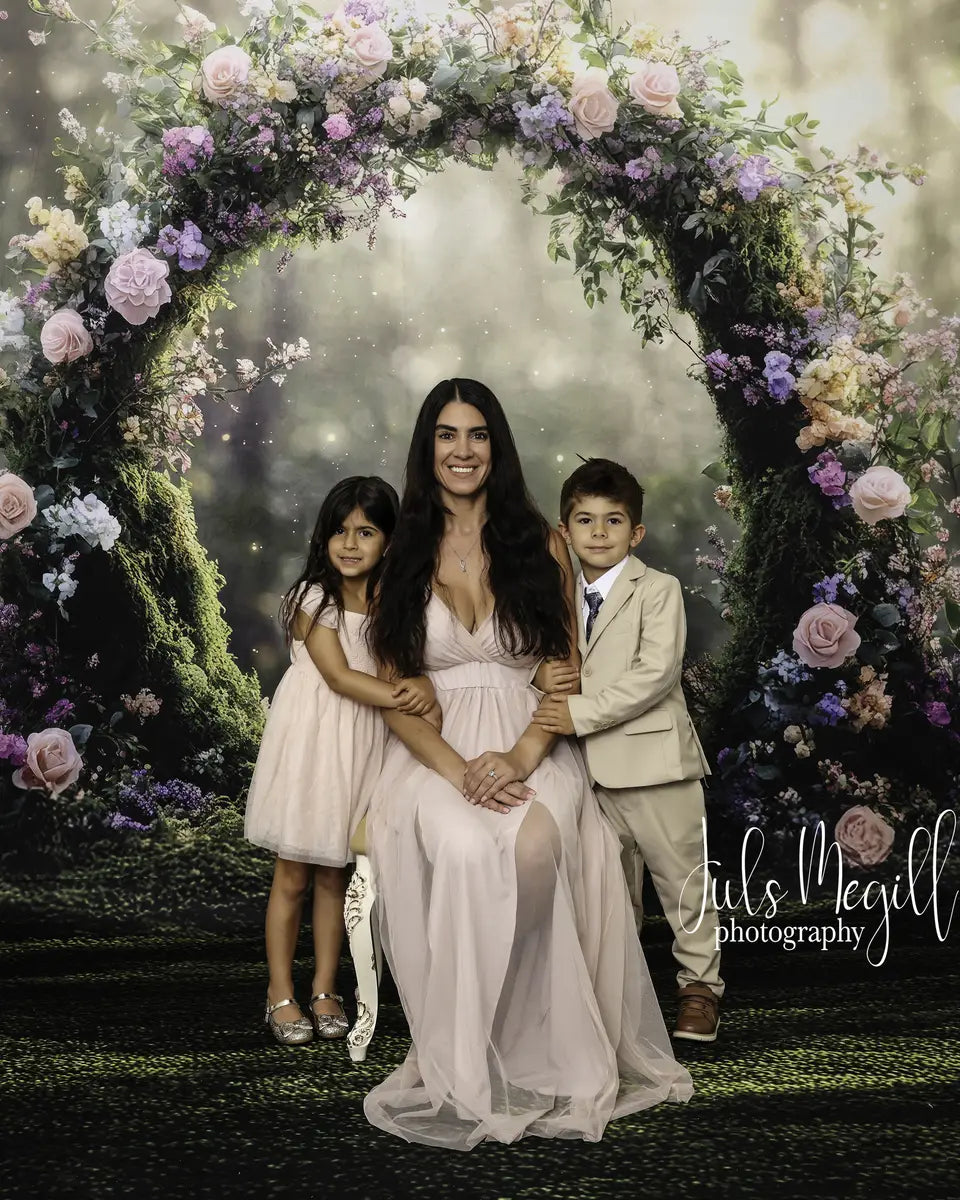 Kate Fantasy Fairy Floral Arch Backdrop Designed by Mini MakeBelieve