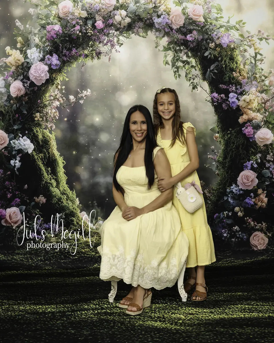 Kate Fantasy Fairy Floral Arch Backdrop Designed by Mini MakeBelieve