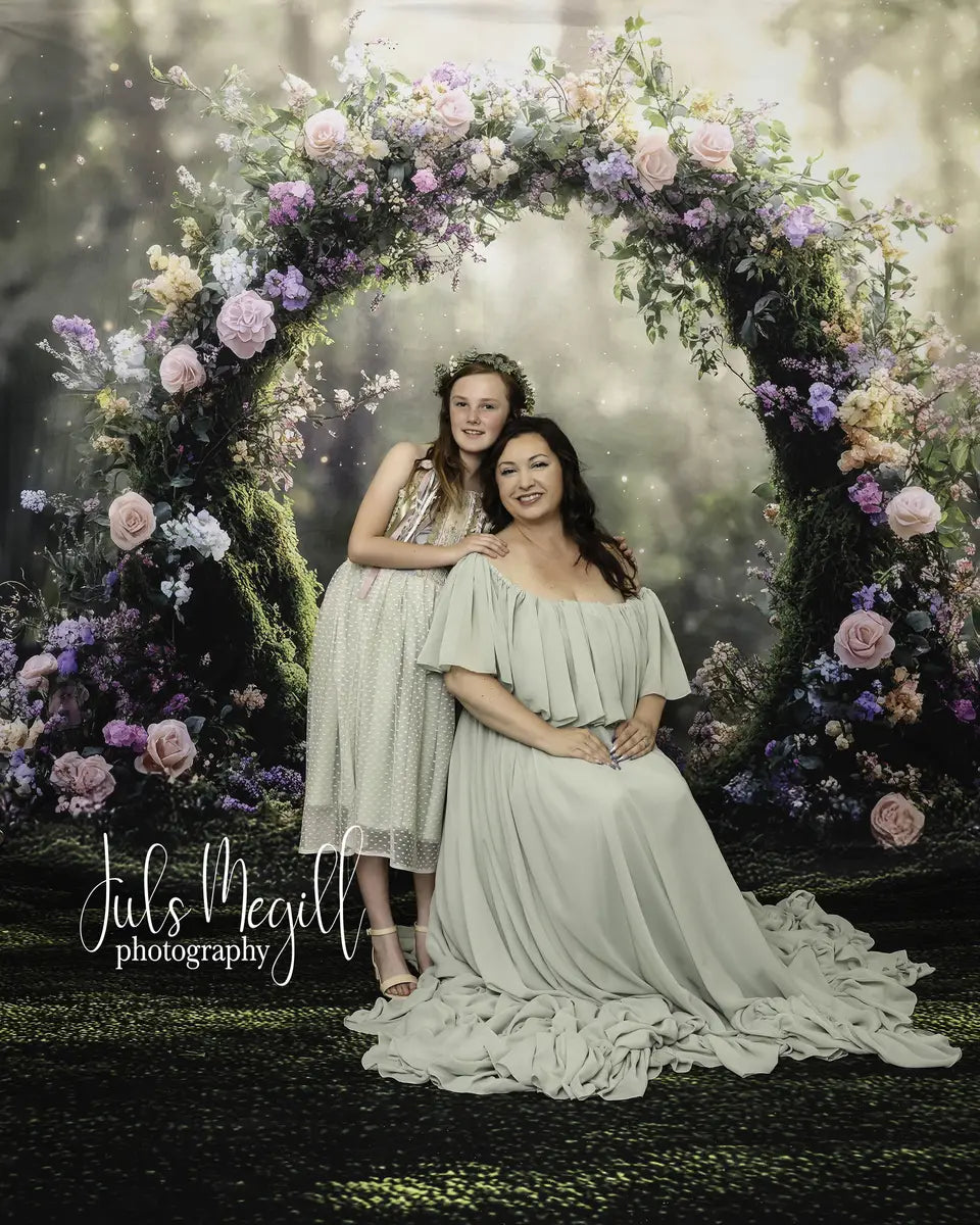 Kate Fantasy Fairy Floral Arch Backdrop Designed by Mini MakeBelieve