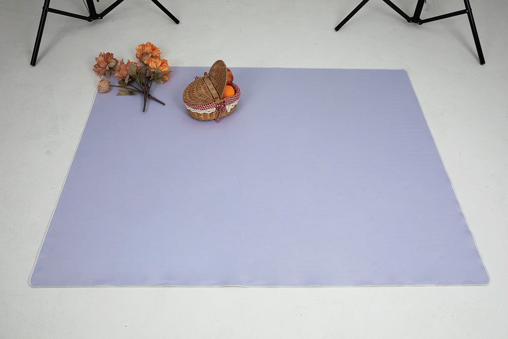 Kate Solid White (with little blue or gray) Rubber Floor Mat for Photography