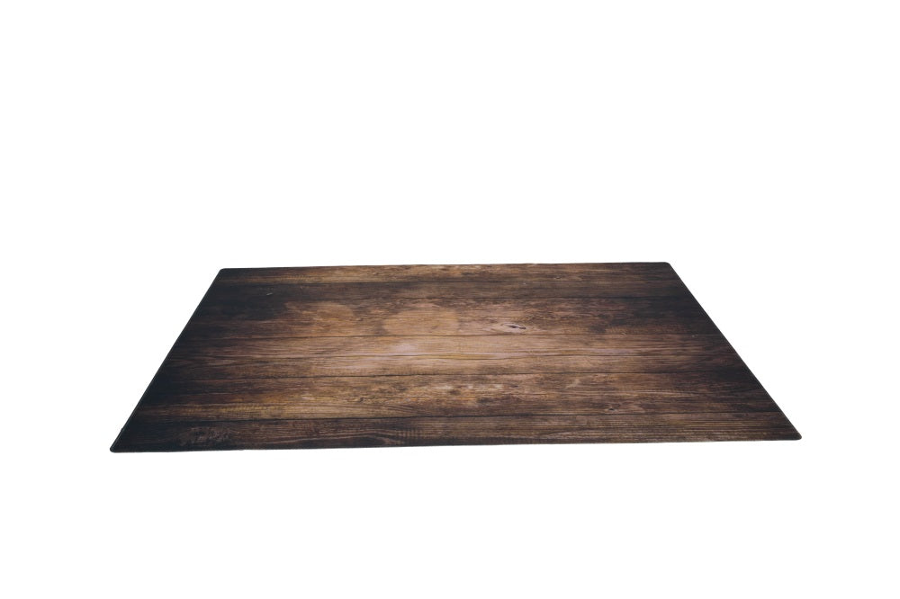 Kate Dark Brown Wood Floor Rubber Floor Mat