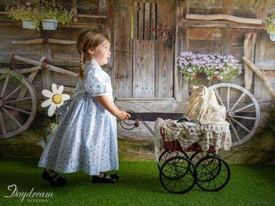 Kate Outdoor Spring Backdrop Old Wood Barn for Photography