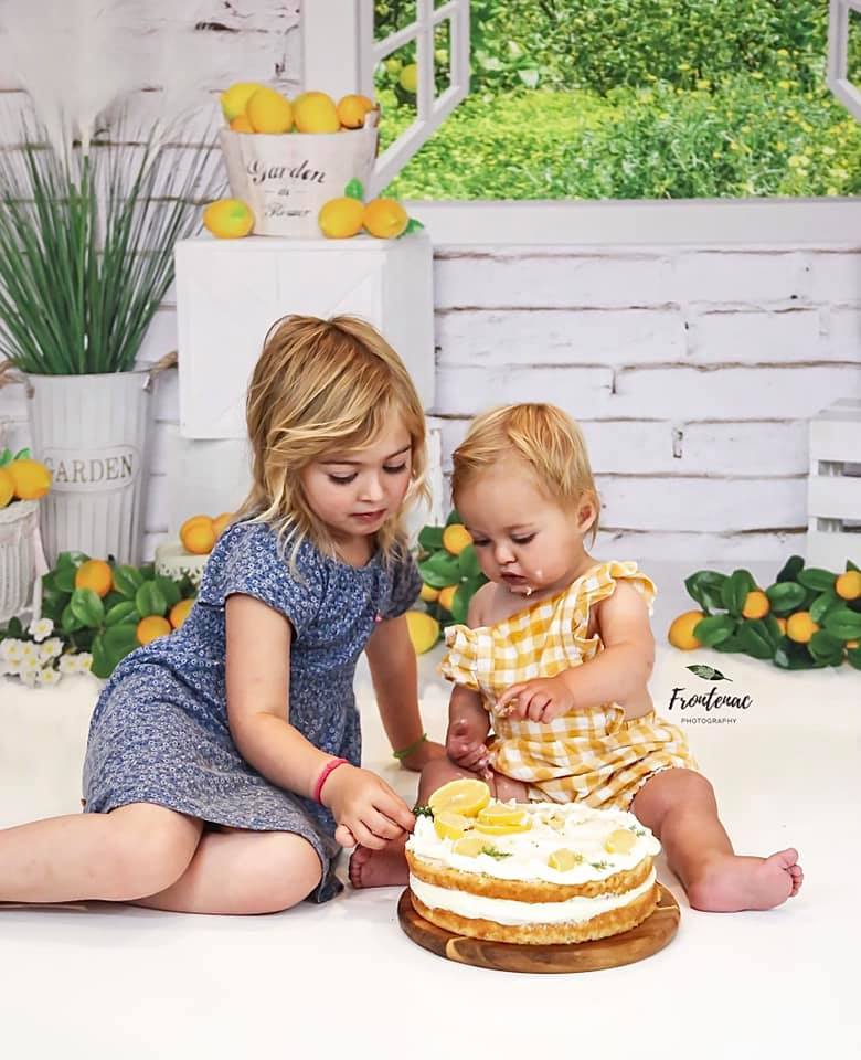 Kate Cake Smash Summer Lemon Backdrop Designed by Emetselch