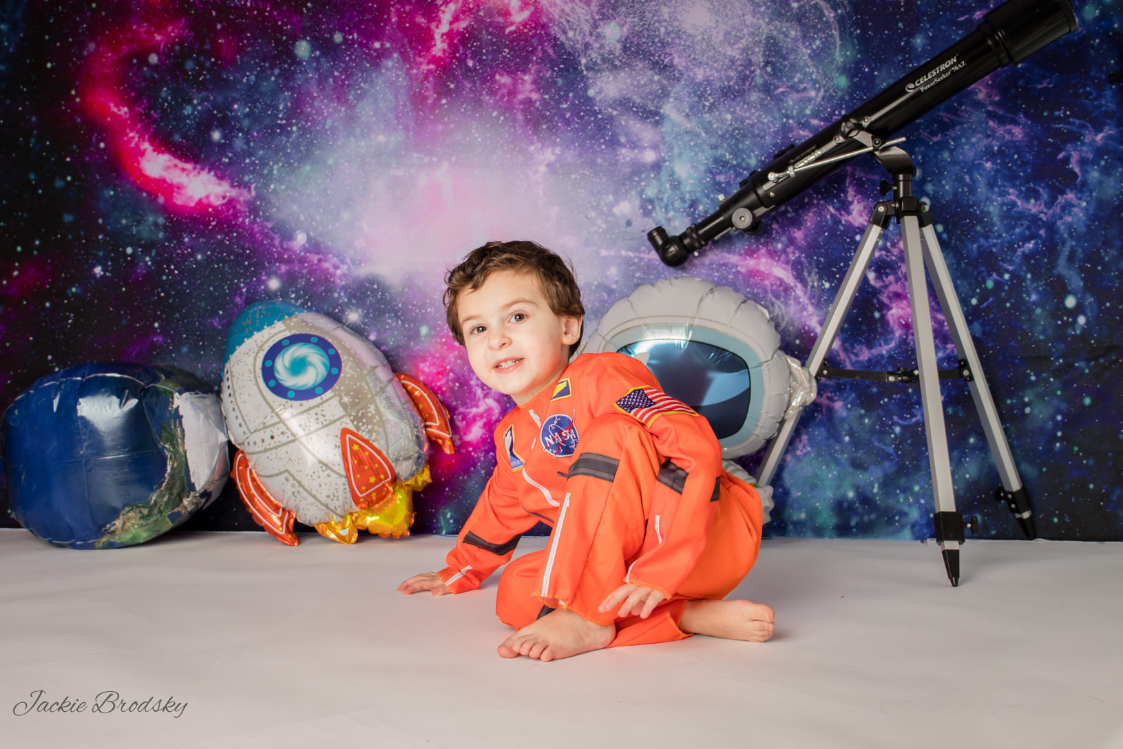 Kate Colorful Galaxy Red Outer Space  Backdrop for photography